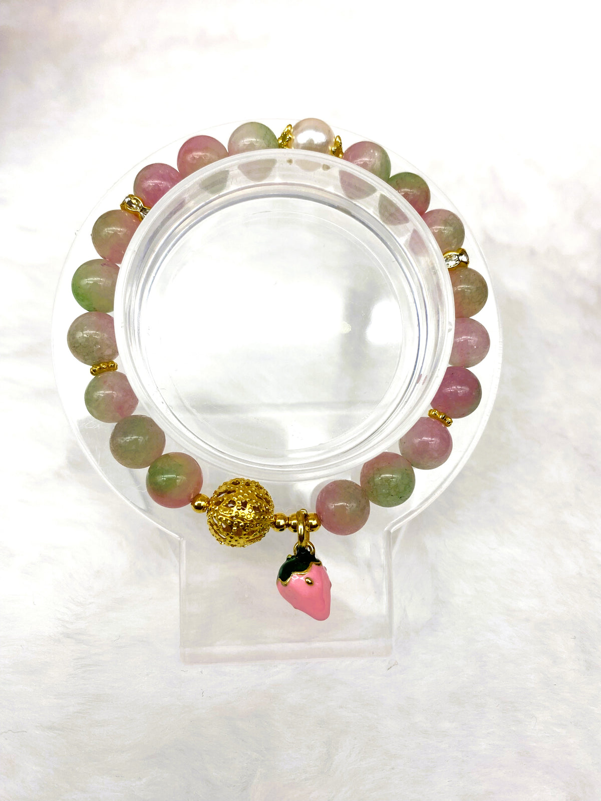 8mm(0.31") Sweet Candy Jade Collection Crystal Gemstone Beaded Bracelet Healing Crystal Energy Quartz Chakras Jewelry