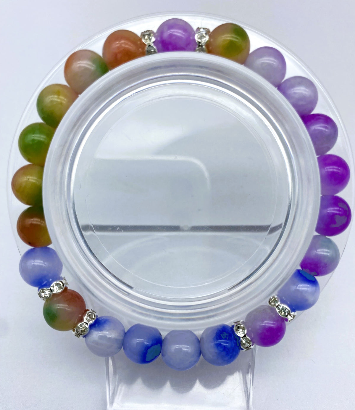 8mm(0.31") Sweet Candy Jade Collection Crystal Gemstone Beaded Bracelet Healing Crystal Energy Quartz Chakras Jewelry