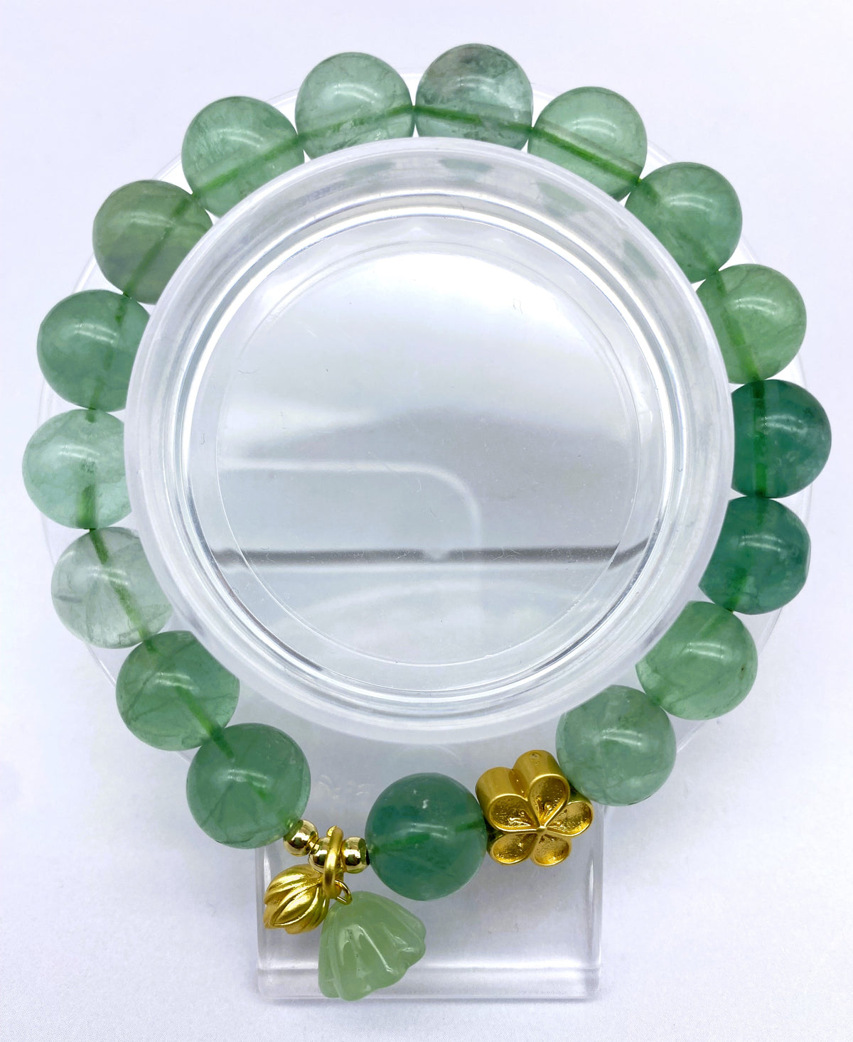 Unique Design Fluorite Semi Precious Gemstones 10mm 8mm Round Beads Crystal Stretch Bracelets 7.5 Inch Unisex