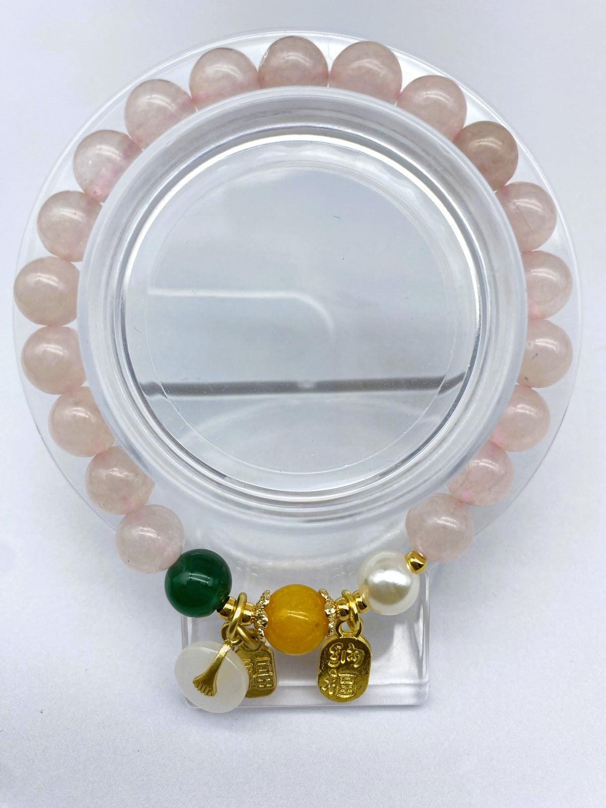 Cute Design Rose Quartz Bracelet Collection 8mm 10mm Beads 7.5inches Healing Crystal Quartz Energy Chakras Jewelry