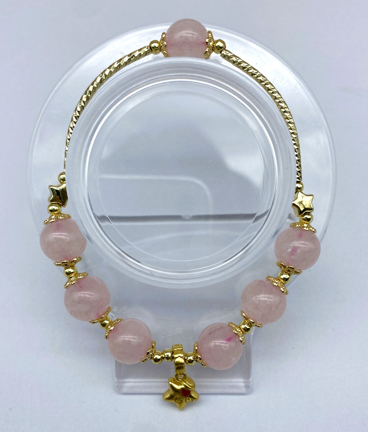 Cute Design Rose Quartz Bracelet Collection 8mm 10mm Beads 7.5inches Healing Crystal Quartz Energy Chakras Jewelry