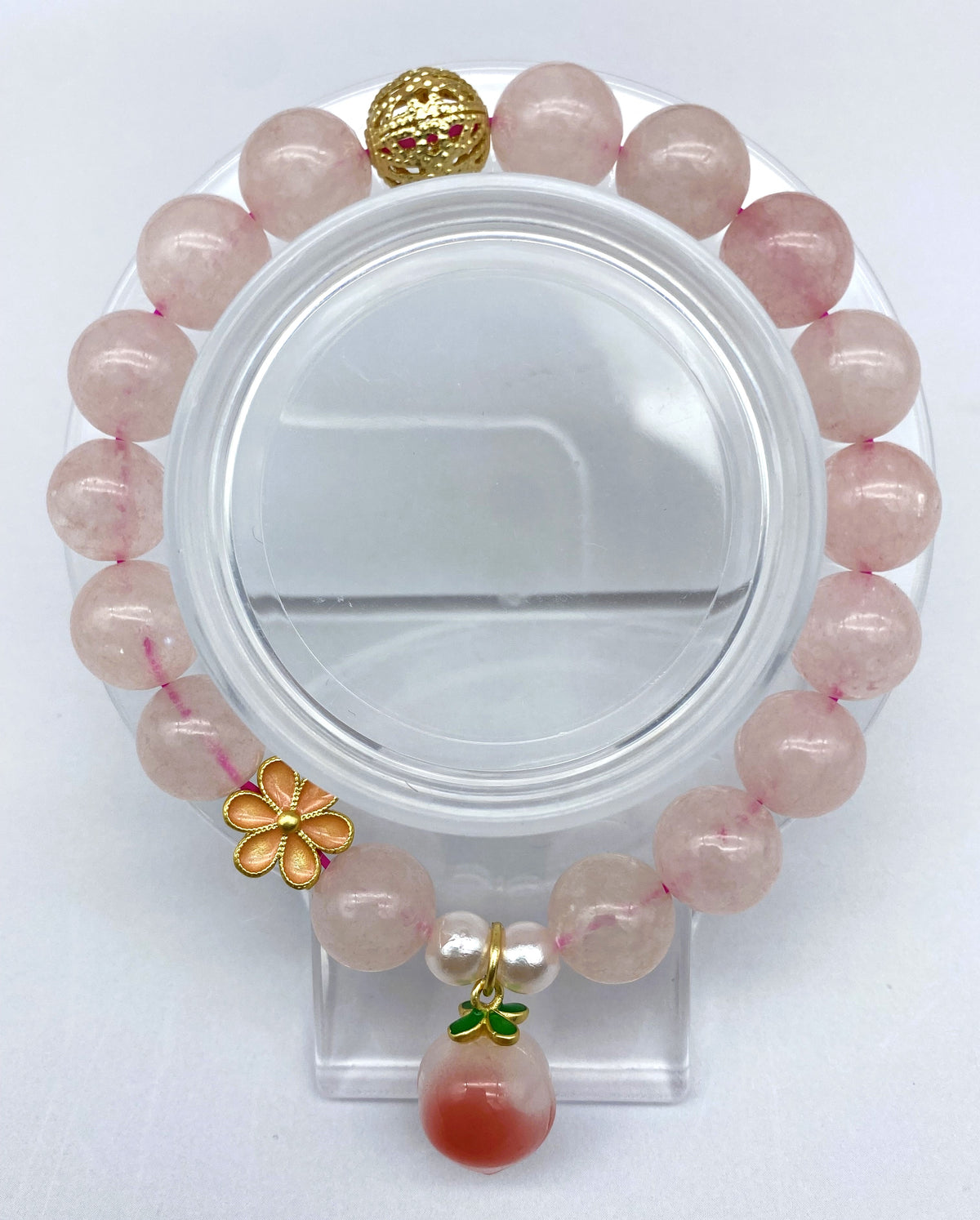 Cute Design Rose Quartz Bracelet Collection 8mm 10mm Beads 7.5inches Healing Crystal Quartz Energy Chakras Jewelry