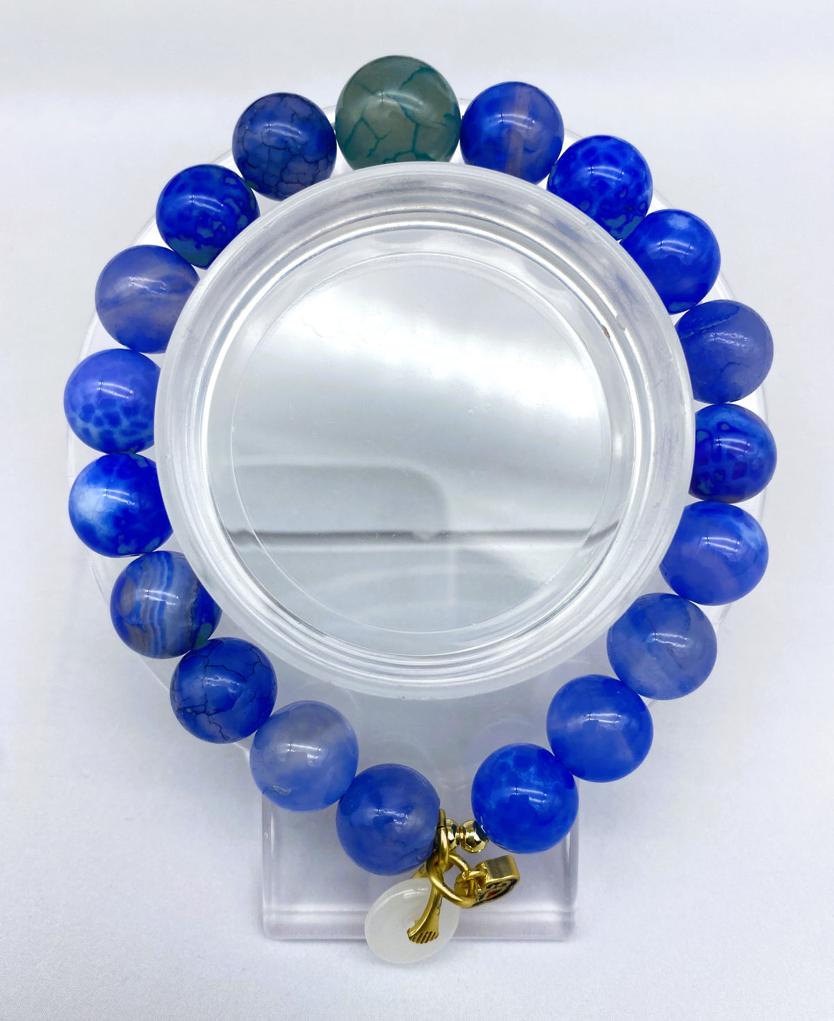 10mm 12mm Unique Design Dragon Vein Agate Bracelet Natural Stretch 7.5inches Healing Crystal