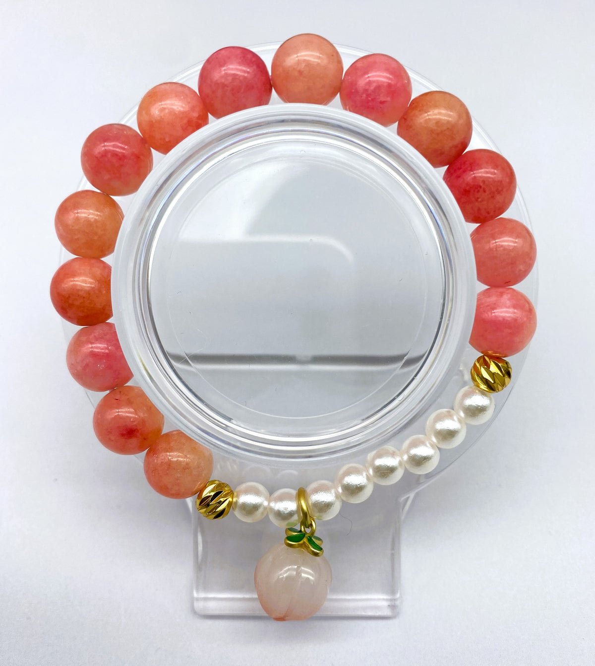 10mm Delicate Candy Jade Collection Gemstone Stretch Bracelet Unisex, Natural Energy Crystal Stone Beads