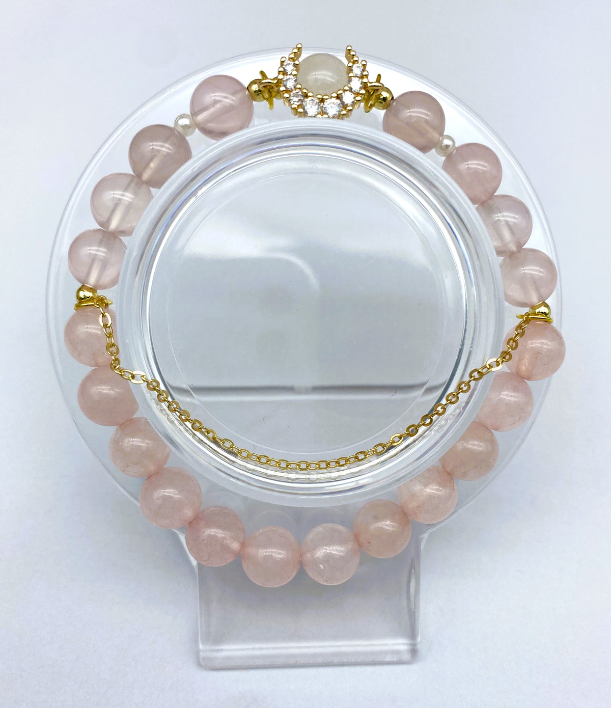 Cute Design Rose Quartz Bracelet Collection 8mm 10mm Beads 7.5inches Healing Crystal Quartz Energy Chakras Jewelry