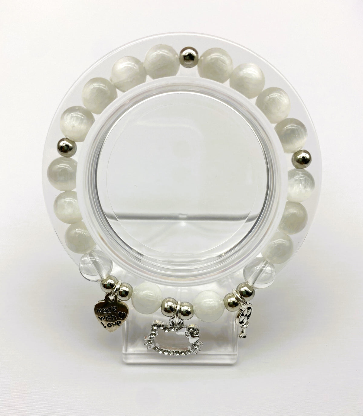 Selenite VIP Collection Gorgeous Gemstone Beaded Bracelet for Men Women